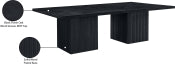 Belinda 274.3cm Oak Veneer Solid Wood Dining Table