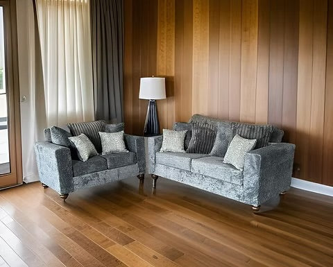 Rivera – Sofa & Loveseat Set Grey