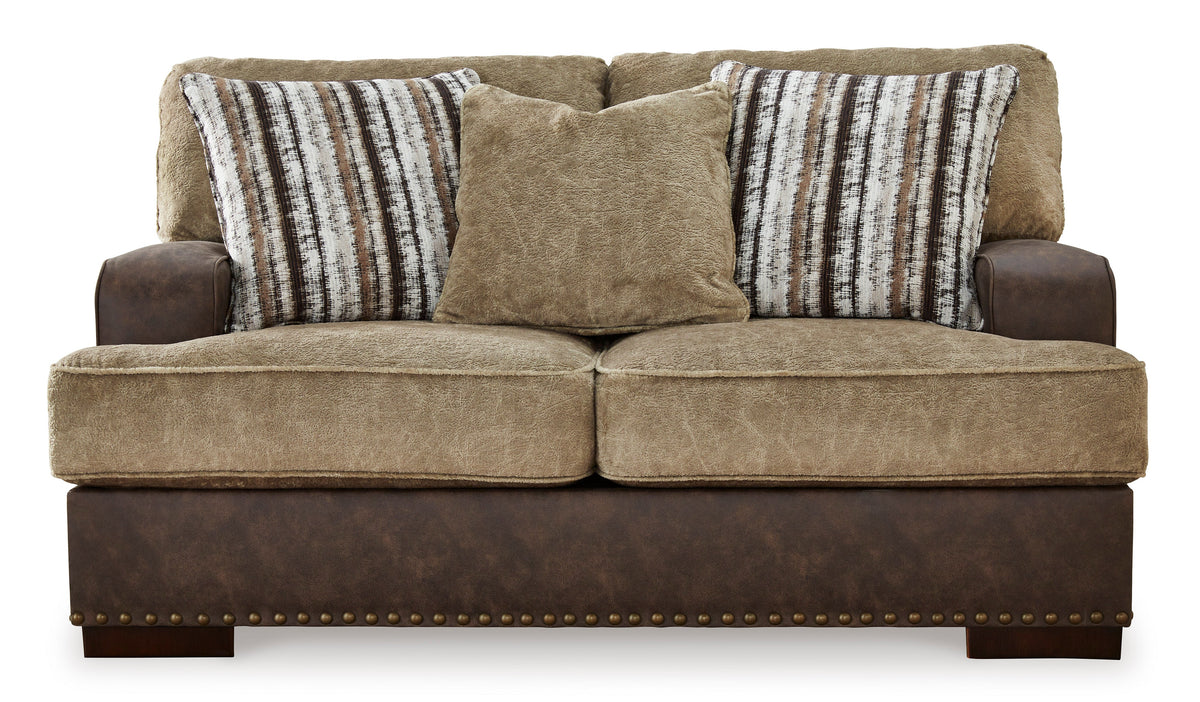 Alesbury AS18704 Sofa and Loveseat Set Chocolate