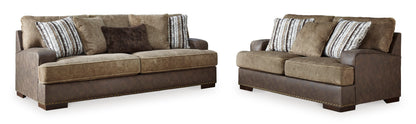 Alesbury AS18704 Sofa and Loveseat Set Chocolate
