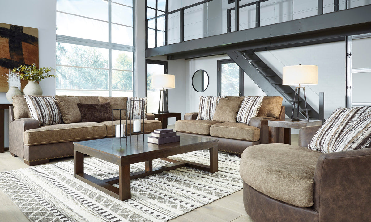 Alesbury AS18704 Sofa and Loveseat Set Chocolate
