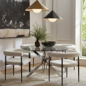 Xander 121.9cm Tempered Glass Top Dining Table