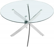 Xander 121.9cm Tempered Glass Top Dining Table