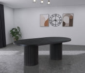 Belinda 312.4cm Oak Veneer Solid Wood Dining Table