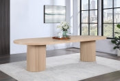 Belinda 312.4cm Oak Veneer Solid Wood Extendable Dining Table