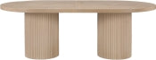 Belinda 312.4cm Oak Veneer Solid Wood Extendable Dining Table