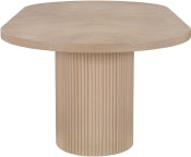 Belinda 312.4cm Oak Veneer Solid Wood Extendable Dining Table