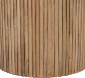Oakhill 119.4cm Genuine Marble Dining Table Natural Oak