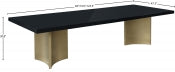 Immerse 213.4cm Lacquer Top Extendable Dining Table Black