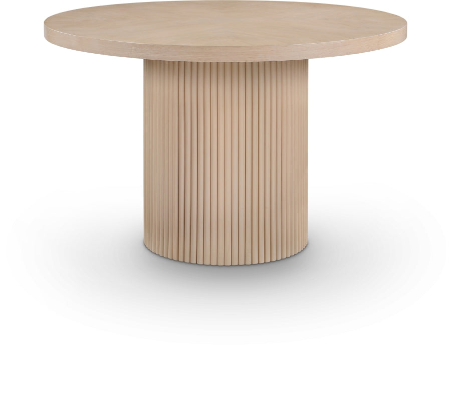 Belinda 121.9cm Oak Veneer Solid Wood Dining Table