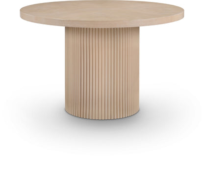 Belinda 121.9cm Oak Veneer Solid Wood Dining Table