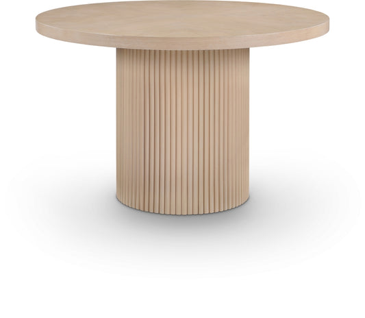 Belinda 121.9cm Oak Veneer Solid Wood Dining Table