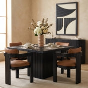 Belinda 137.2cm Oak Veneer Solid Wood Dining Table
