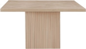 Belinda 137.2cm Oak Veneer Solid Wood Dining Table