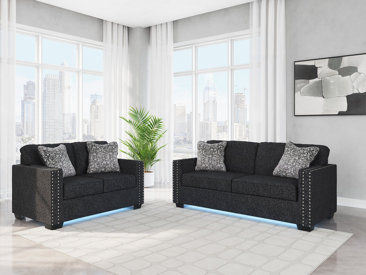 Jasmine Peaks AS28904 Sofa and Loveseat Coal
