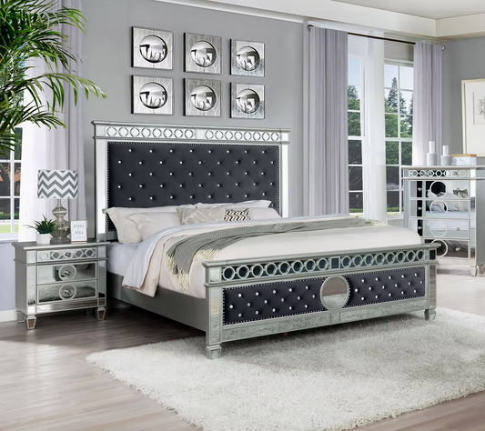 Hollywood Glam Mirrored Bed
