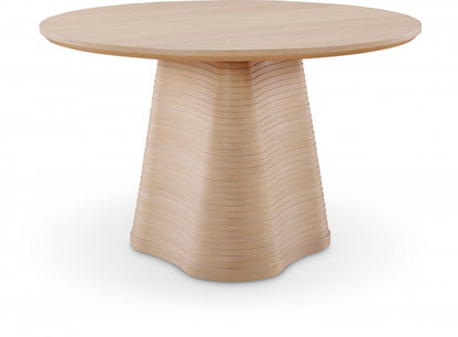 Bernada 121.9cm Oak Veneer Solid Wood Dining Table