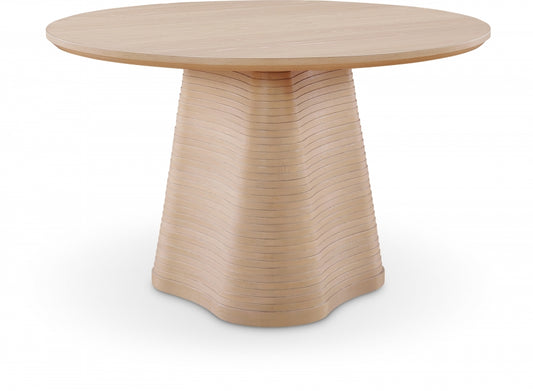 Bernada 121.9cm Oak Veneer Solid Wood Dining Table