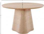 Bernada 121.9cm Oak Veneer Solid Wood Dining Table
