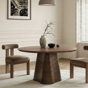 Bernada 121.9cm Oak Veneer Solid Wood Dining Table