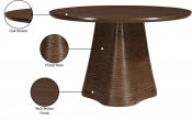 Bernada 121.9cm Oak Veneer Solid Wood Dining Table