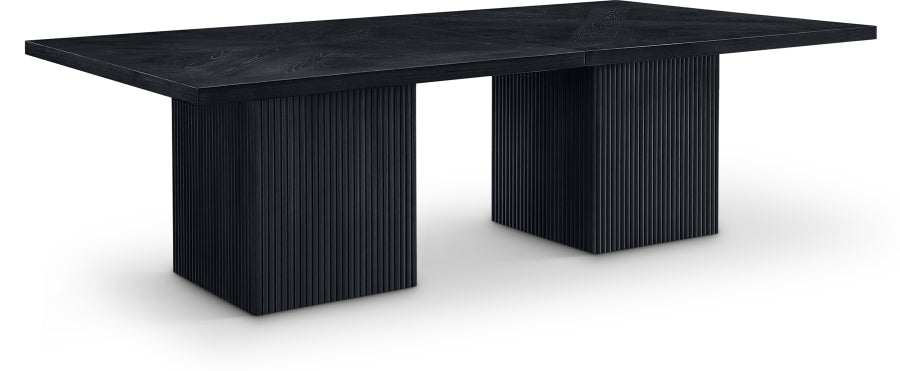 Belinda 274.3cm Oak Veneer Solid Wood Dining Table