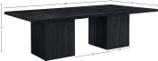 Belinda 274.3cm Oak Veneer Solid Wood Dining Table