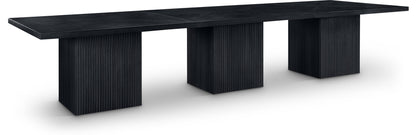 Belinda 411.5cm Solid Wood Modular Dining Table Black