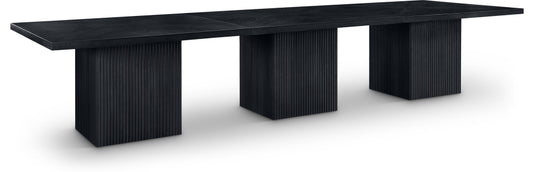 Belinda 411.5cm Solid Wood Modular Dining Table Black