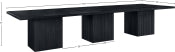 Belinda 411.5cm Solid Wood Modular Dining Table Black