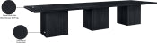 Belinda 411.5cm Solid Wood Modular Dining Table Black