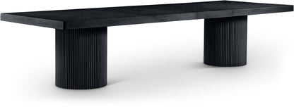 Belinda 243.8cm Oak Veneer Solid Wood Dining Table