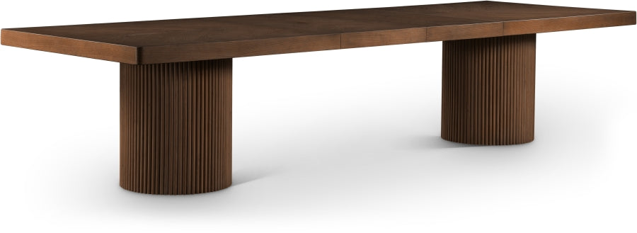 Belinda 243.8cm Oak Veneer Solid Wood Dining Table