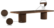 Belinda 243.8cm Oak Veneer Solid Wood Dining Table