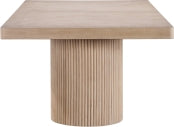 Belinda 365.8cm Oak Veneer Solid Wood Dining Table