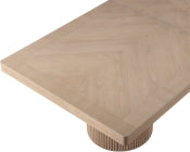 Belinda 365.8cm Oak Veneer Solid Wood Dining Table