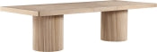 Belinda 365.8cm Oak Veneer Solid Wood Dining Table