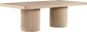 Belinda 365.8cm Oak Veneer Solid Wood Dining Table