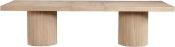 Belinda 365.8cm Oak Veneer Solid Wood Dining Table