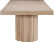 Belinda 365.8cm Oak Veneer Solid Wood Dining Table