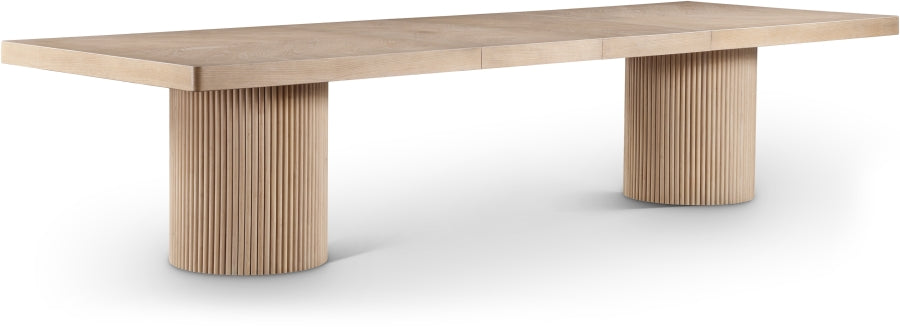 Belinda 365.8cm Oak Veneer Solid Wood Dining Table
