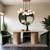Messina 221cm Travertine Dining Table
