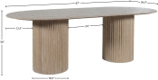 Messina 221cm Travertine Dining Table