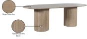 Messina 221cm Travertine Dining Table
