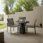 Cosenza 91.4cm Marble Finish Indoor / Outdoor Concrete Dining Table