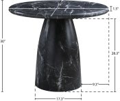 Cosenza 91.4cm Marble Finish Indoor / Outdoor Concrete Dining Table