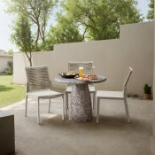 Cosenza 91.4cm Marble Finish Indoor / Outdoor Concrete Dining Table