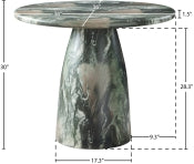 Cosenza 91.4cm Marble Finish Indoor / Outdoor Concrete Dining Table