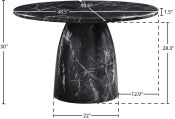 Cosenza 123.2cm Marble Finish Indoor / Outdoor Concrete Dining Table