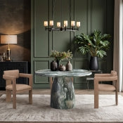 Cosenza 123.2cm Marble Finish Indoor / Outdoor Concrete Dining Table